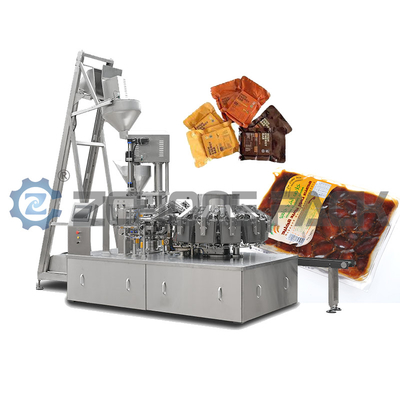 Large Fully Automatic Rotary Vacuum Packaging Machine Multi - Station