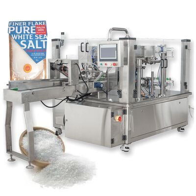 Eight-Station Fully Automatic Food Packaging Equipment for Edible Salt Packaging with Dust Removal and Cleaning System